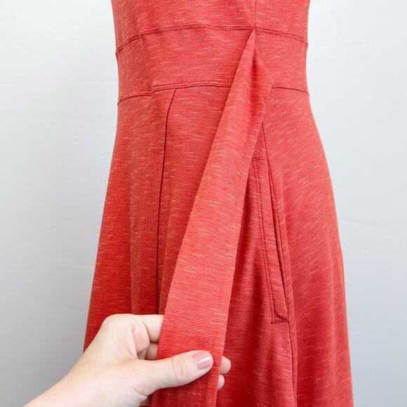Toad & Co. Orange Organic Cotton Tencel Cue Wrap Dress - Picture 5 of 8